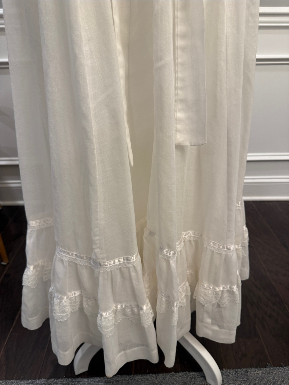 Rare Vintage 70’s Gunne Sax by Jessica San Francisco Cream and Lace Maxi Dress - Picture 9 of 16